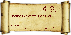 Ondrejkovics Dorina névjegykártya